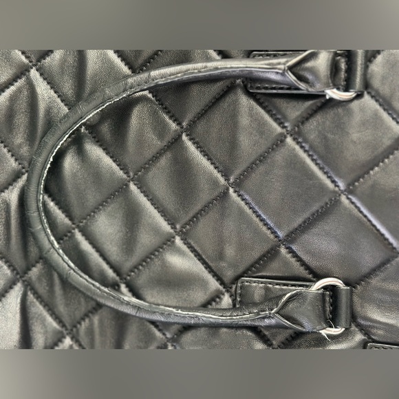 Michael Kors Large Hamilton Quilted Black Leather Lock and Key Purse Bag - Picture 7 of 9